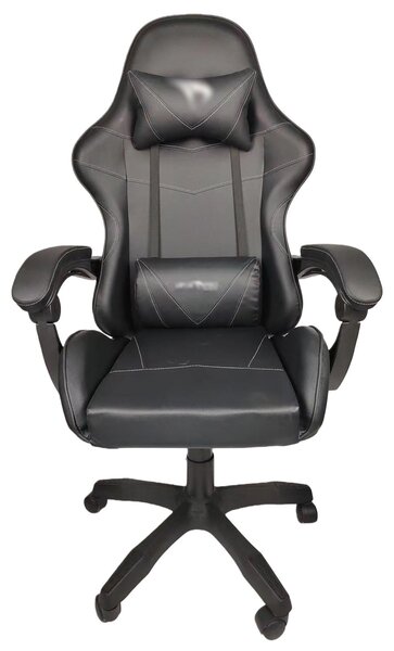 Sedia da scrivania per l'ufficio domestico, in ecopelle, colore nero