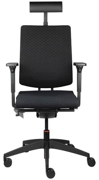 Sedia da ufficio girevole Sedus Black Dot Air, BD-125, imbottitura in tessuto a maglia 3D, schienale alto, edizione «Fix & Fertig», programma di consegna rapida (Premium, nero)