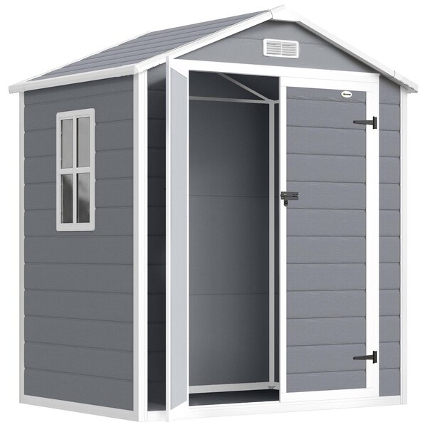 Casetta da giardino Outsunny con tetto a una falda 183 x 134 cm con finestra