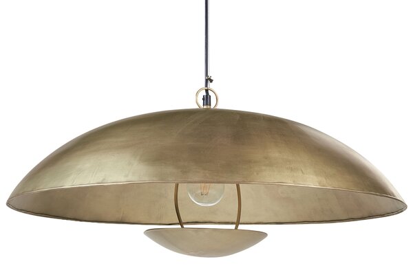 BELIANI Lampada a sospensione in ottone con paralume in ferro design moderno fatto a mano accessori per la casa decorazione