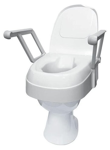 Alza WC Theo con Braccioli e Coperchio - Altezza Regolabile