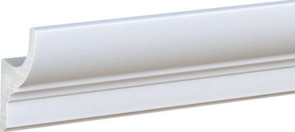 PROVISTON Modanatura per stucco chiaro 42 x 70 x 2000 mm Modanatura moderna per il soffitto Profilo classico Modanatura per soffitto di alta qualità Plastica Bianca Impermeabile, robusta e duratura