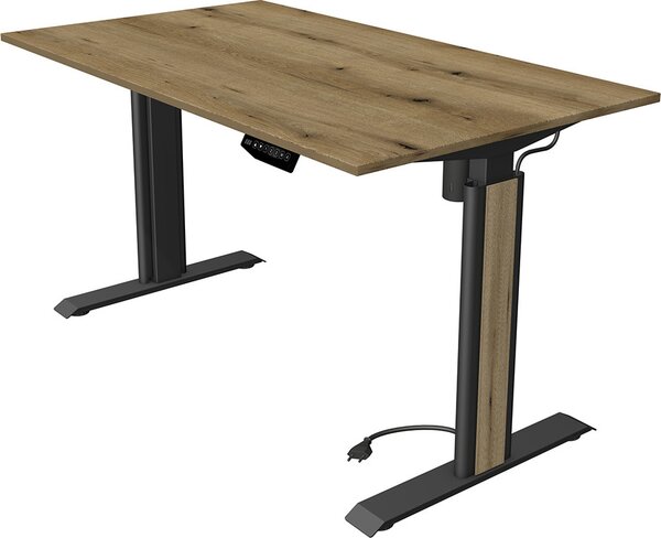 Scrivania Move 1 advance, regolabile elettricamente in altezza, dimensioni piano d'appoggio:140 x 80 cm, colore piano d'appoggio:rovere