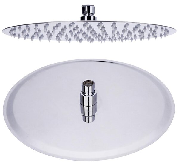 Soffione doccia Sanlingo, diametro 25 cm, soffione per doccia a pioggia, soffione in acciaio inossidabile, soffione rotondo a pioggia, orientabile, ugelli anticalcare