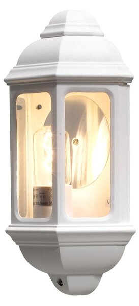 Applique Konstsmide Cagliari in alluminio laccato bianco e vetro trasparente