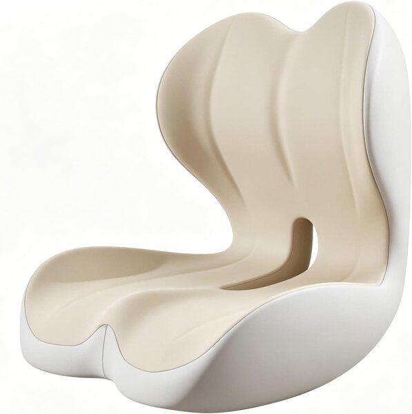 Cuscino da seduta con schienale, in memory foam, antiscivolo, traspirante, per sedia da ufficio