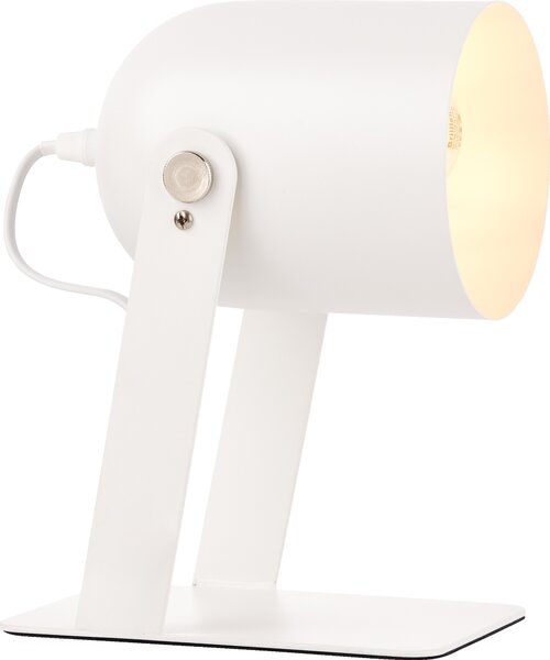 Faretto da tavolo, orientabile, 24 x 21 x 13 cm, E27, max. 30W, metallo, bianco