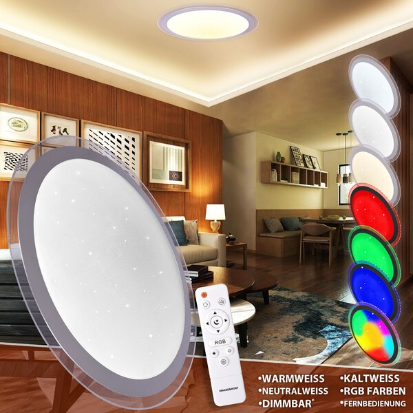 Plafoniera LED GALA-Ci RGB cambio colore max. 96W Plafoniera moderna e semplice