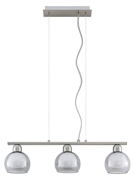 Lucande Kaiya lampada a sospensione, 3fl, Ø 14 cm, allungata