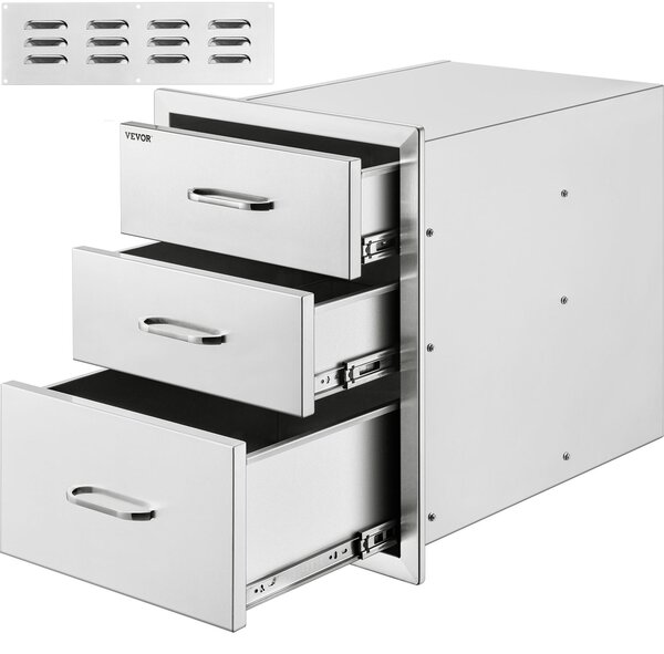 3 cassetti BBQ Blocco cassetti 46 X 58 CM Cassettiera per griglia a carbone