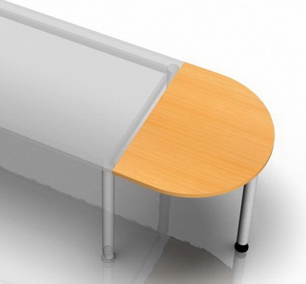 Tavolo da conferenza - Piano (senza gambe) / Piano di appoggio, modello "Kontor", 80 x 60 cm, in legno di faggio