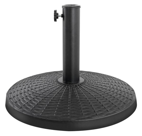 Supporto per ombrellone, 9 kg, diametro di 44,5 cm, forma circolare, colore nero