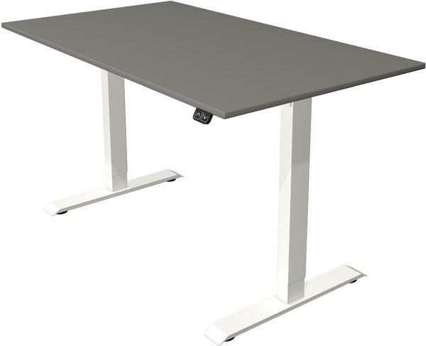 Tavolo seduta/in piedi Move 1 regolabile elettricamente in altezza fino a 123 cm LxP 140x80 cm grafite/bianco