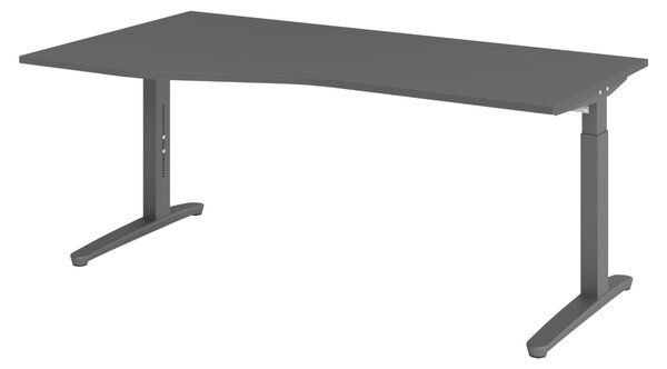 Scrivania bümö Serie XB - Decorazione: grafite, struttura: grafite, dimensioni: 180 x 100 cm