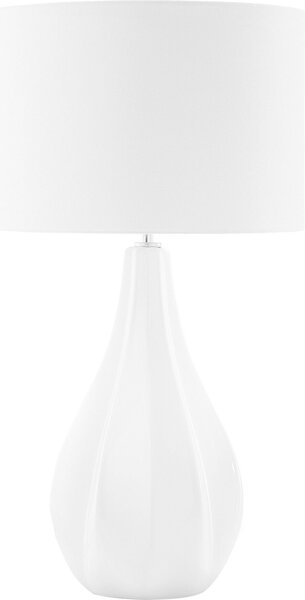 BELIANI Lampada da tavolo beige chiaro, porcellana, 60 cm, rotonda