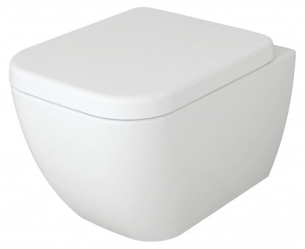 BERNSTEIN WC sospeso senza bordo 101R - Elegante tecnologia sanitaria con coperchio a chiusura morbida