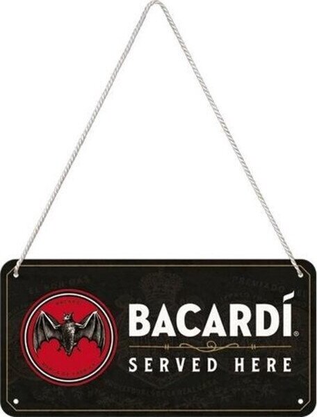 Cartello in metallo Bacardi - Served Here