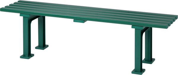 Panchina da giardino Kuba | 3 posti | Verde | HxLxP 42x150x37cm | Plastica resistente agli agenti atmosferici e ai raggi UV | Panchina da parco Panchina da esterno Balcone da giardino Terrazza