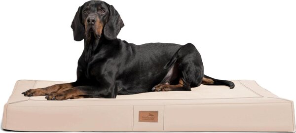Tierlando® OSCAR VISCO materasso ortopedico per cani in Pelle finta velour - dimensioni: 120x90cm | colore: 05 crema