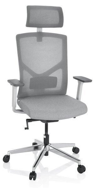Sedia da ufficio, girevole, BRETON PRO W Grigio