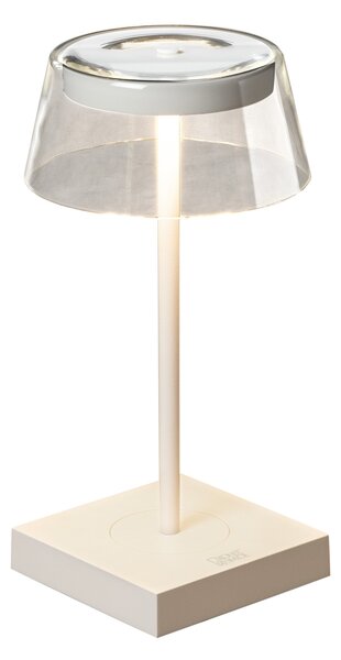 Konstsmide lampada da tavolo di design Scilla | bianco | interno/esterno | USB/pila ricaricabile | 7816-250