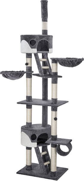 Tiragraffi tectake® Hansi da 243 a 260 cm, inclusi 2 scalini, 2 palline da gioco, tensore a soffitto e protezione antiribaltamento