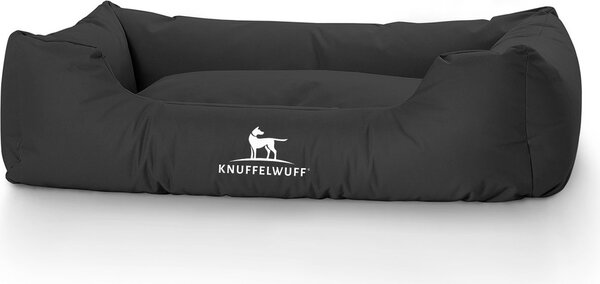 Cuccia per cani Knuffelwuff Finlay in tessuto di nylon XL 105 x 75 cm Nero