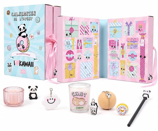 Calendario dell'Avvento con 24 sorprese a tema panda kawaii – Regalo di Natale per bambini