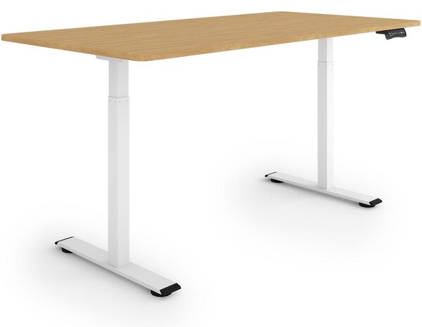 ESMART Germany ERX-122WBA 160x80 cm Decorazione in bambù Scrivania ergonomica sit-stand Regolabile elettricamente in altezza in modo continuo 73,5-122,5 cm 3 memorie Promemoria attività Doppio motore Montaggio rapido