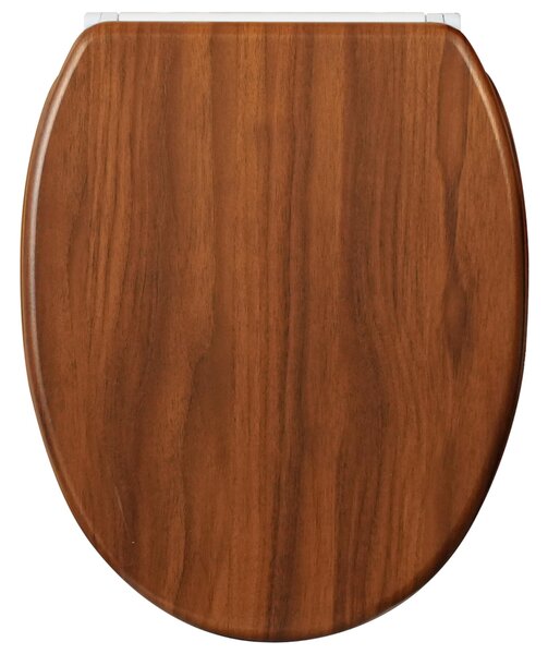 Sedile WC SANILO® con chiusura ammortizzata e chiusura rapida, color mogano; coperchio WC direttamente dal produttore, coperchio per WC, sedile WC, coperchio per WC