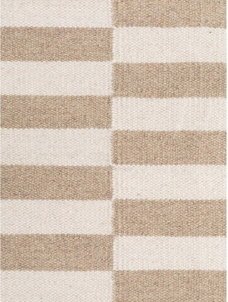 Tappeto bianco/marrone chiaro in lana reversibile/tessuto a mano 200x300 cm Vika – Hanse Home