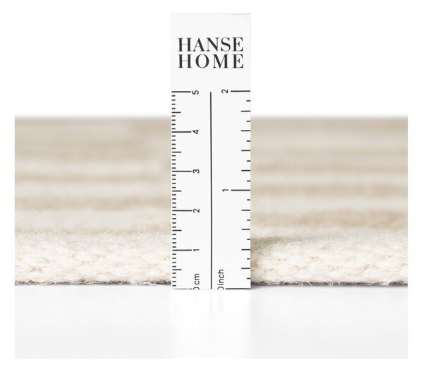 Tappeto bianco/marrone chiaro in lana reversibile/tessuto a mano 200x300 cm Vika – Hanse Home