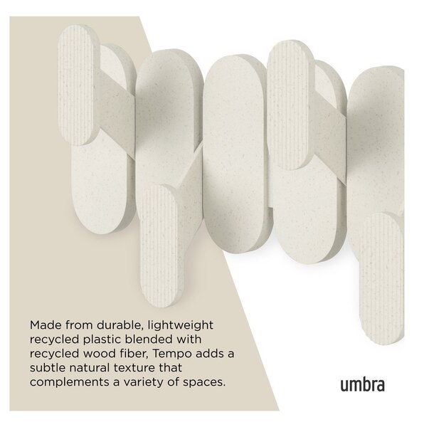 Attaccapanni da parete beige in acciaio 16 cm Tempo – Umbra