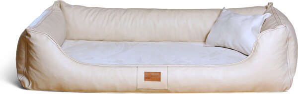 Tierlando® MADDOX VIP letto ortopedico per cani VISCO velours Pelle finta S - XXL - Dimensioni: 100x75cm | Colore: 05 crema