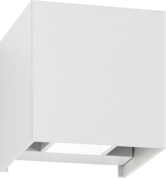 CMD 9033 Applique da esterno in alluminio bianco LED 2x6W IP54 12x12cm cubo su/giù