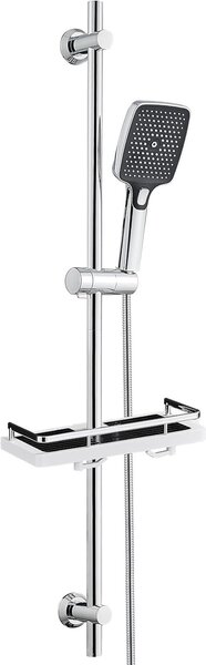 Sistema doccia – Regolabile con doccetta manuale – Cromato, 100 cm