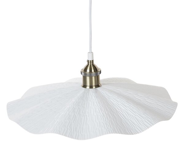 BELIANI Luce a sospensione in metallo di ottone bianco Stile industriale moderno Plafoniera decorativa Soggiorno Sala da pranzo