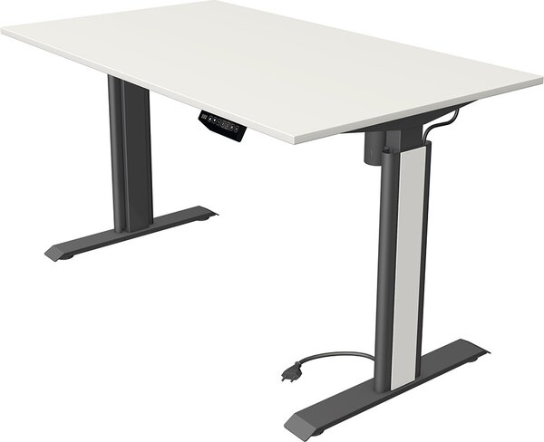 Scrivania Move 1 advance, regolabile elettricamente in altezza, dimensioni piano d'appoggio:140 x 80 cm, colore piano d'appoggio:bianco
