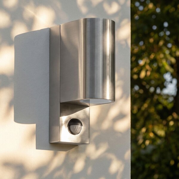Lampada da parete per esterni Maxkomfort 1267E1-SN Up Down 2x GU10 sensore effetto acciaio inox