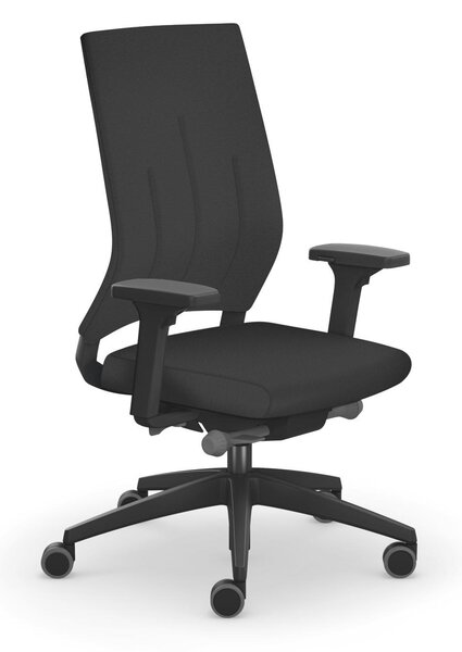 Sedus Sedia da ufficio quarterback 2 completamente imbottita nera