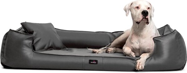 Tierlando® Lettino ortopedico per cani GOOFY in Pelle finta >>incluso materassino