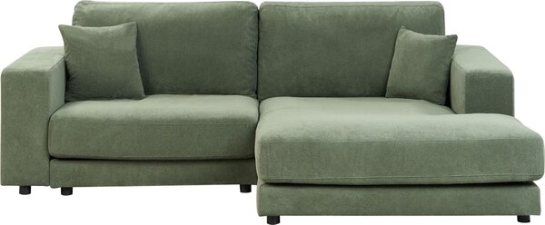 BELIANI Divano angolare lato sinistro verde 3 posti con cuscini aggiuntivi stile minimalista per soggiorno
