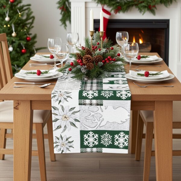 Runner Gobelin "Green Elegance" Chenille IT041