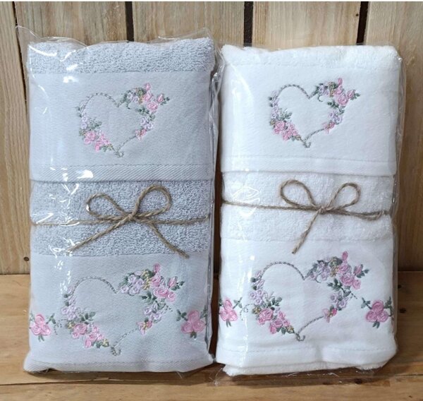 Set regalo di 2 pz asciugamani in spugna MIGDU15 40x60 cm + 50x100 cm