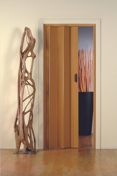 FORTE Porta a soffietto in PVC Monica porta scorrevole in nicchia rovere L x H 83 x 202 cm accorciabile
