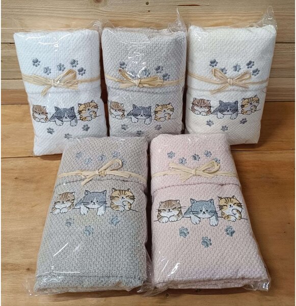 Set regalo di 2 pz asciugamani in spugna MIGDU9 40x60 cm + 50x100 cm
