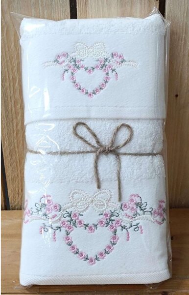 Set regalo di 2 pz asciugamani in spugna MIGDU13 40x60 cm + 50x100 cm
