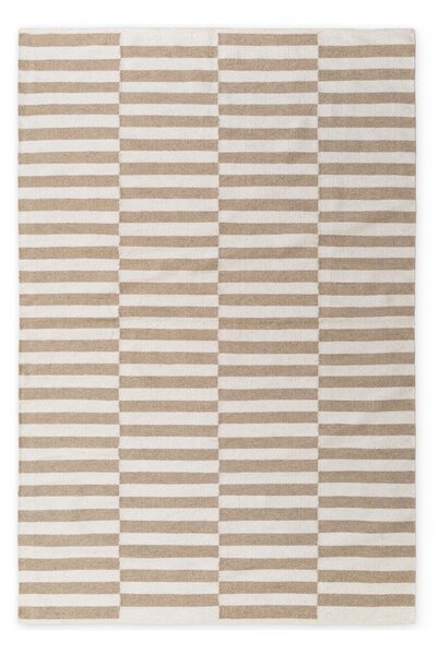 Tappeto bianco/marrone chiaro in lana reversibile/tessuto a mano 200x300 cm Vika – Hanse Home
