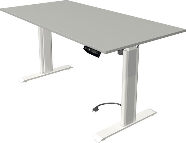 Scrivania Move 1 advance, regolabile elettricamente in altezza, dimensioni piano:160 x 80 cm, colore piano:grigio chiaro