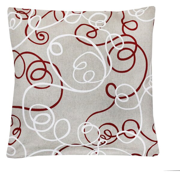Federa cuscino linee bordeaux e bianche